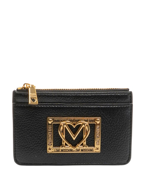 LOVE MOSCHINO LOCKED IN GOLD  Monedero negro - Carteras Mujer