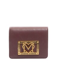 LOVE MOSCHINO LOCKED IN GOLD  Cartera peque&ntilde;a vino - Carteras Mujer - 1