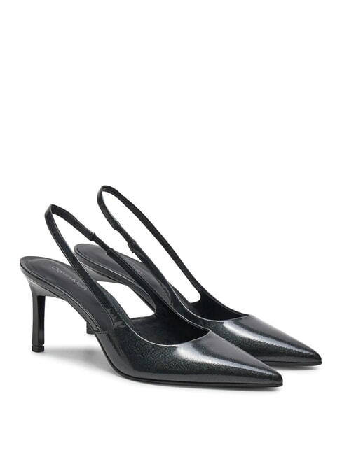 CALVIN KLEIN CK Zapatos de tacón de cuero con tira trasera ck negro - Zapatos Mujer