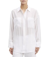 CALVIN KLEIN CK Camisa transparente de corte extragrande - Camisas