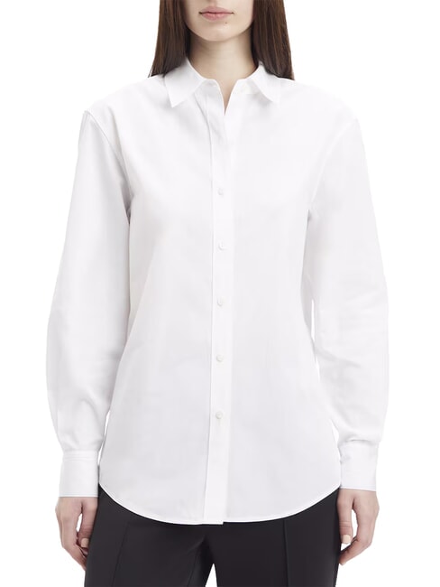 CALVIN KLEIN CK Camisa de manga larga de corte relajado blanco brillante - Camisas