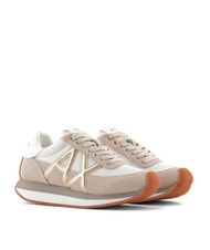 ARMANI EXCHANGE ROYALE SUEDE AIR MESH Zapatillas arena + oro p&aacute;lido - Zapatos Mujer - 1