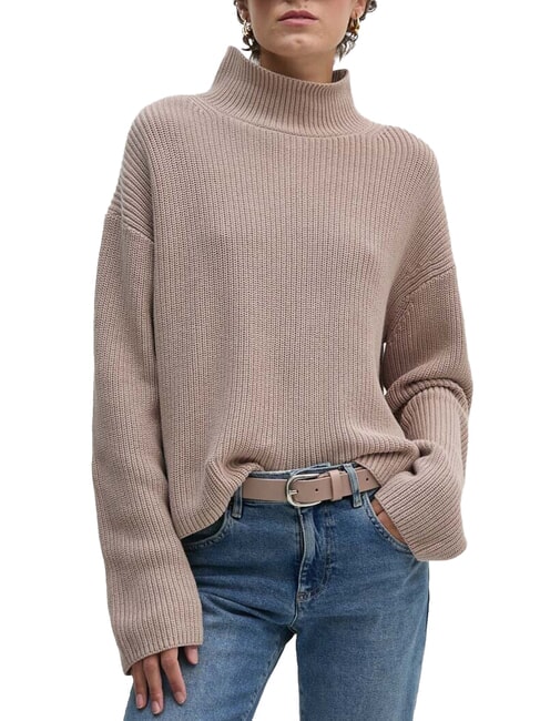 CALVIN KLEIN CK JEANS Suéter de cuello alto de algodón de corte relajado cabra - Suéteres de mujer