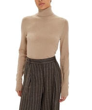 CALVIN KLEIN CK Suéter de cuello alto de lana de corte entallado - Suéteres de mujer