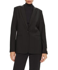 CALVIN KLEIN CK Chaqueta blazer de mezcla de lana con un botón - Chaquetas de mujer