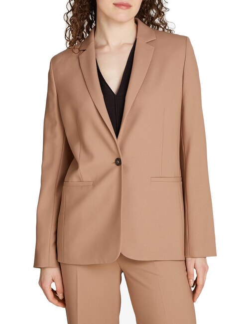 CALVIN KLEIN CK Chaqueta blazer de mezcla de lana con un botón ánfora - Chaquetas de mujer