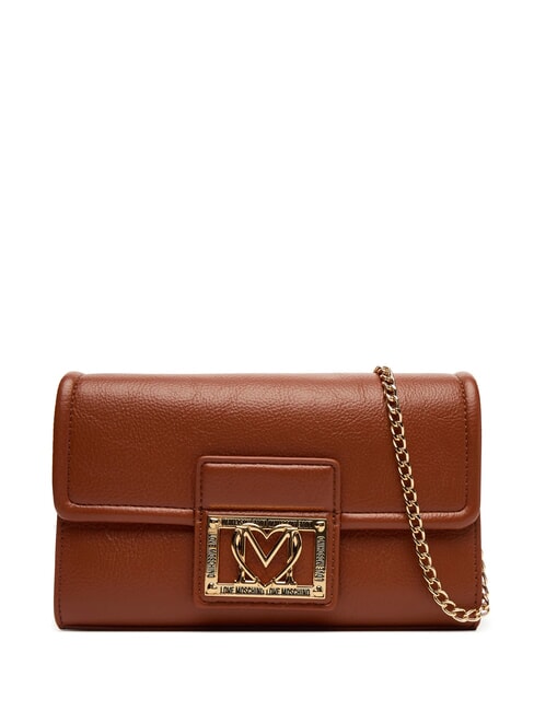 LOVE MOSCHINO SMART DAILY Bolso de mano con cadena castaña - Bolsos Mujer