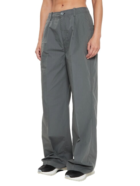 CALVIN KLEIN CK JEANS Pantalones chinos de pierna ancha y pierna recta gris infinito - Pantalones de mujer