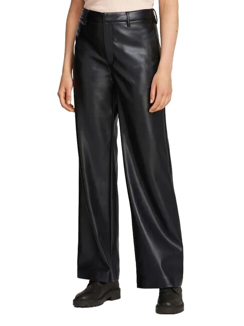 CALVIN KLEIN CK JEANS Pantalones rectos y anchos ck negro - Pantalones de mujer