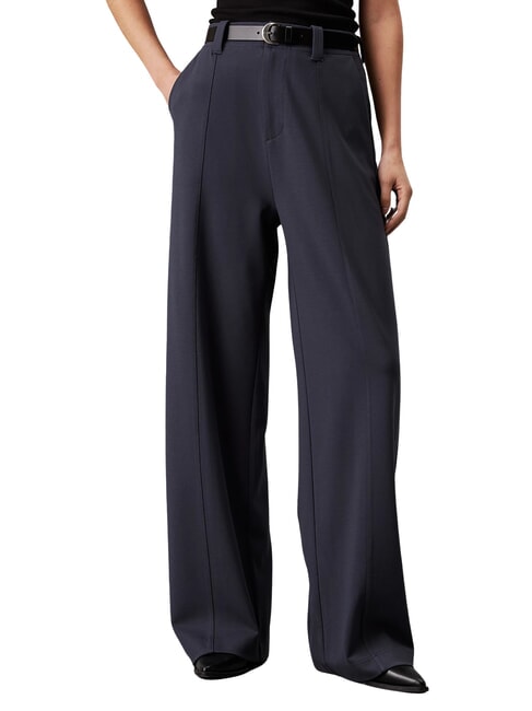 CALVIN KLEIN CK JEANS Pantalones de jersey de pierna ancha ébano - Pantalones de mujer