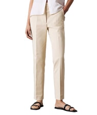 CALVIN KLEIN CK Pantalones chinos de tiro alto y pierna recta ceniza de madera - Pantalones de mujer - 1