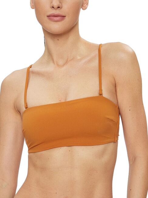 CALVIN KLEIN CK Traje de baño con top de bikini bandeau pimienta de Jamaica - Bañadores de mujer