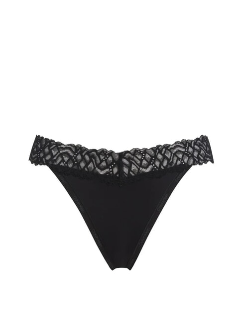 CALVIN KLEIN CK Braguita de microfibra con encaje negro - Calzoncillos de mujer