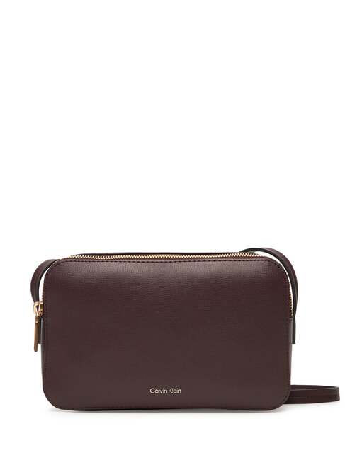 CALVIN KLEIN EMBOSSED LOGO Mini bolso de hombro dulce de azúcar/espresso - Bolsos Mujer