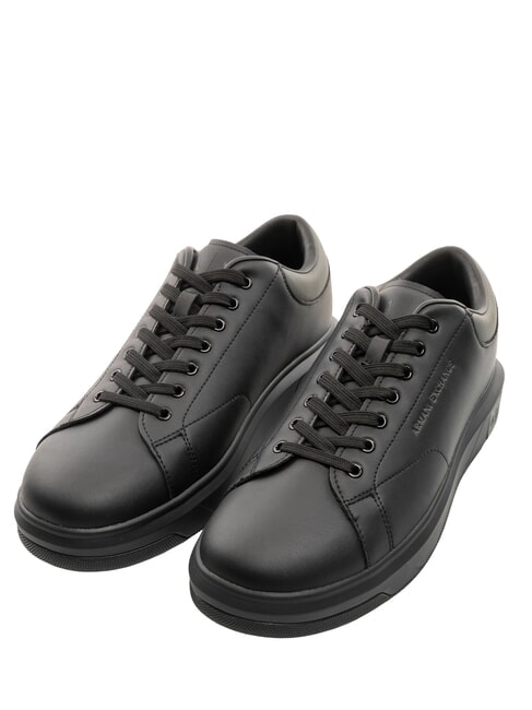 ARMANI EXCHANGE ACTION Zapatillas de cuero negro+quimera - Zapatos Hombre