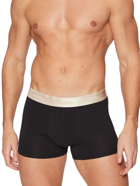 CALVIN KLEIN CK Boxers con elástico en contraste negro con blanco capullo - Calzoncillos de hombre