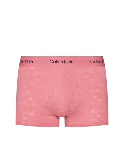CALVIN KLEIN CK Calzoncillos bóxer con logotipo de corazón por toda la prenda Monograma de corazones en color rosa baya - Calzoncillos de hombre