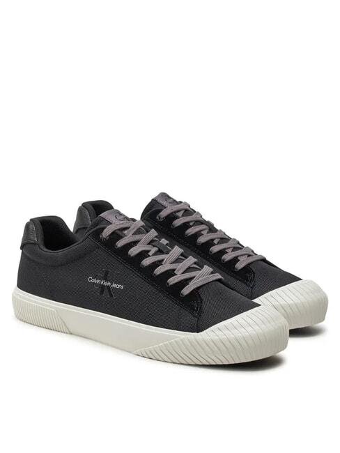 CALVIN KLEIN CK JEANS Zapatillas de tela negro/blanco brillante - Zapatos Hombre
