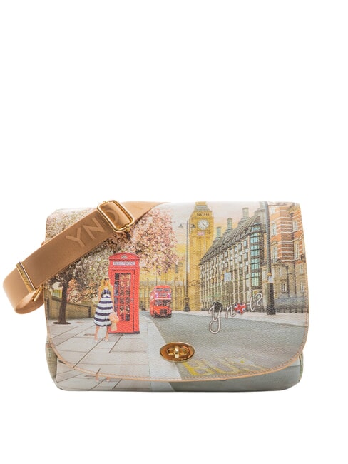 YNOT YESBAG Bolso de hombro con solapa Rosa inglesa - Bolsos Mujer