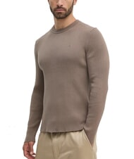 CALVIN KLEIN CK JEANS Suéter de cuello redondo acanalado de corte entallado - Suéteres de los hombres