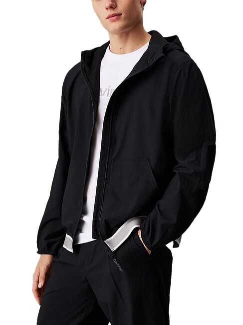 CALVIN KLEIN CK PERFORMANCE Chaqueta de trekking con capucha belleza negra - Chaquetas de hombre