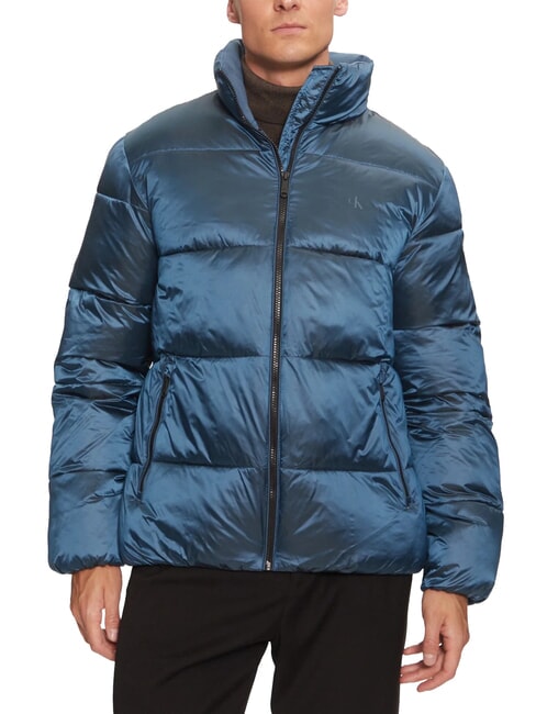 CALVIN KLEIN CK JEANS Chaqueta acolchada brillante Azul China / Negro CK - Chaquetas de plumas para hombre