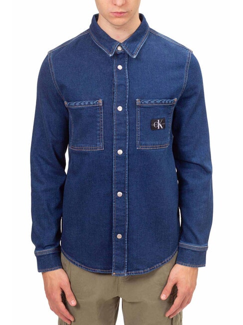 CALVIN KLEIN CK JEANS Camisa vaquera de manga larga de corte regular mezclilla oscura - Camisas de hombre