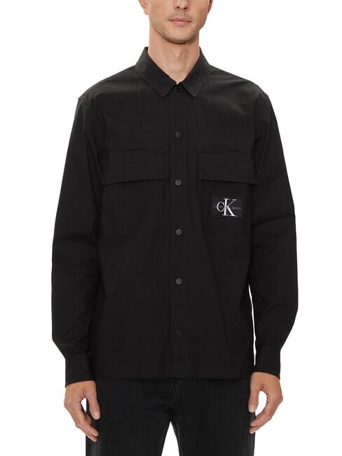 CALVIN KLEIN CK JEANS Camisa cargo de manga larga de corte relajado ck negro - Camisas de hombre