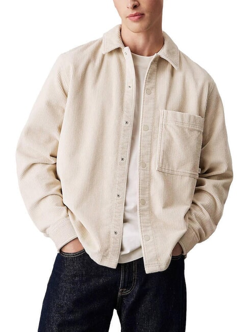 CALVIN KLEIN CK JEANS Camisa de pana de manga larga de corte relajado pelícano - Camisas de hombre