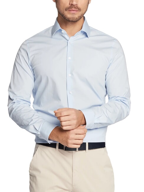CALVIN KLEIN CK Camisa elástica, corte regular. azul tranquilo - Camisas de hombre