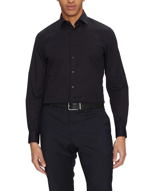CALVIN KLEIN CK Camisa elástica, corte regular. cielo nocturno - Camisas de hombre