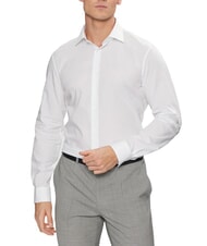 CALVIN KLEIN CK Camisa elástica, corte regular. blanco brillante - Camisas de hombre - 1