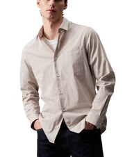 CALVIN KLEIN CK Camisa de rayas de popelina el&aacute;stica Niebla de Londres - Camisas de hombre - 1