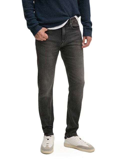 CALVIN KLEIN CK JEANS Vaqueros ajustados y ajustados mezclilla negra - Jeans