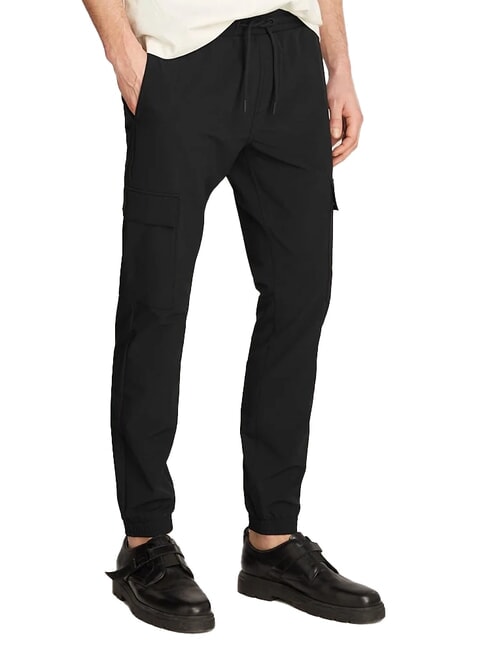 CALVIN KLEIN CK JEANS Pantalones deportivos cargo elásticos ck negro - Jeans