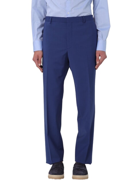 CALVIN KLEIN CK Elegante pantalón de mezcla de lana de corte entallado azul pizarra - Pantalones