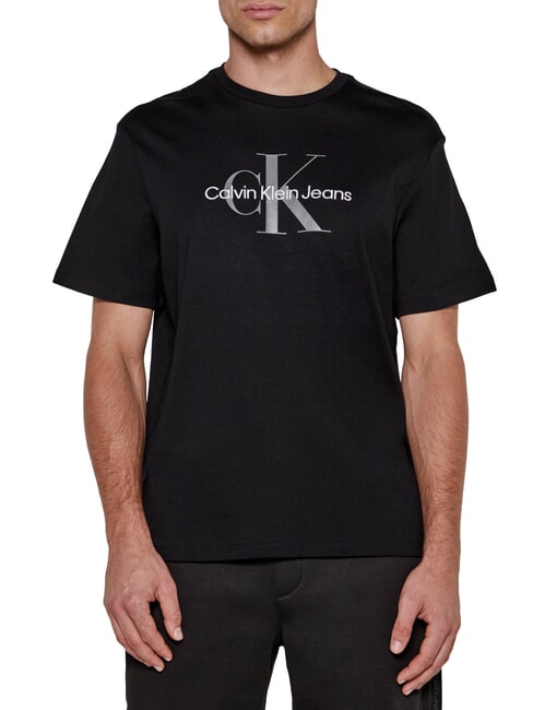 CALVIN KLEIN CK JEANS Camiseta de algod&oacute;n de manga corta con logotipo negro - camiseta
