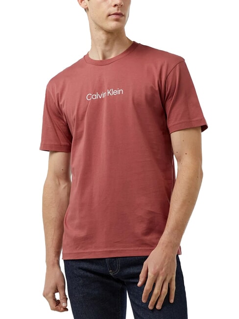 CALVIN KLEIN CK Camiseta de manga corta con logotipo en relieve mantequilla de manzana - camiseta