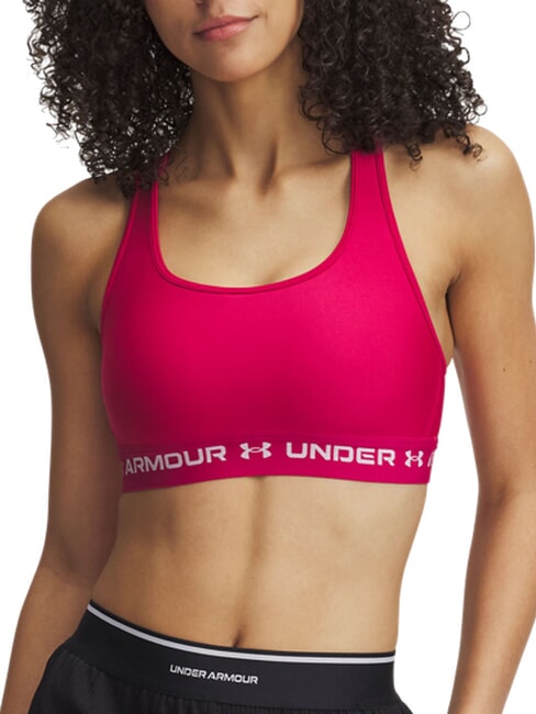 UNDER ARMOUR CROSSBACK MID Sujetador deportivo fucsia sombreado - Ropa interior femenina