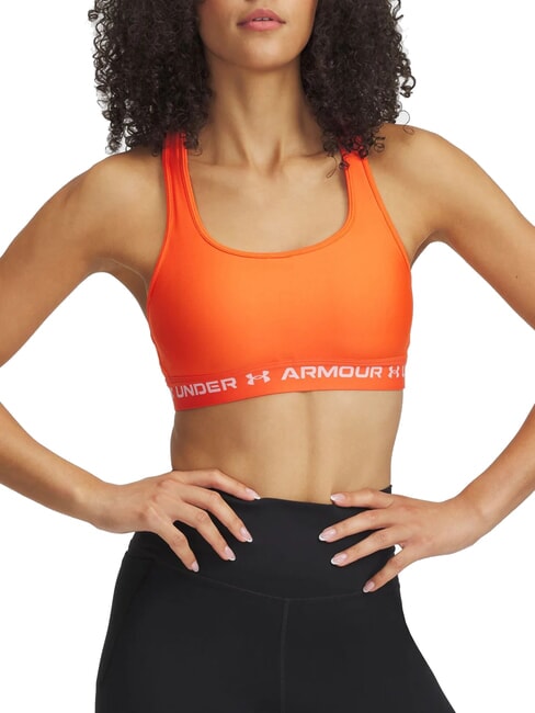 UNDER ARMOUR CROSSBACK MID Sujetador deportivo fuego - Ropa interior femenina