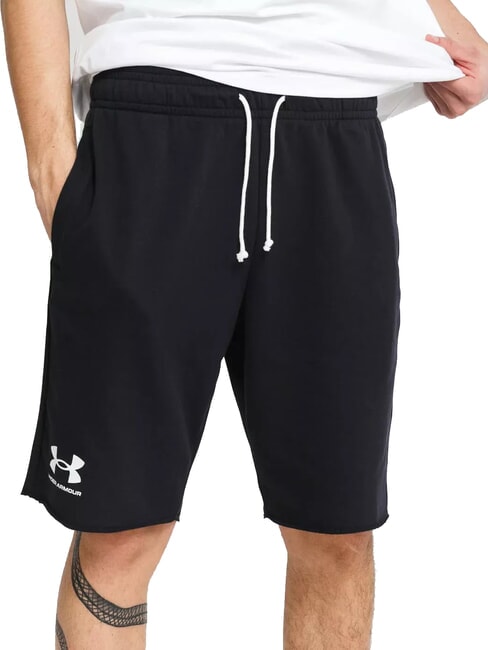 UNDER ARMOUR RIVAL TERRY pantalones cortos deportivos negro - Trajes deportivos para hombres