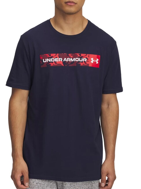 UNDER ARMOUR CAMO CHEST camiseta de manga corta azul marino medianoche - camiseta