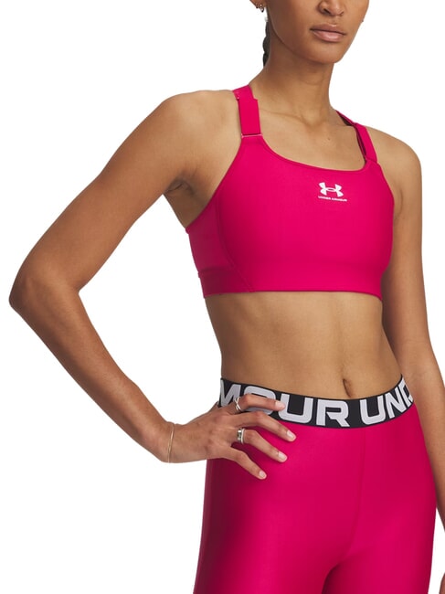 UNDER ARMOUR HEATGEAR HIGH Sujetador deportivo fucsia sombreado - Ropa interior femenina