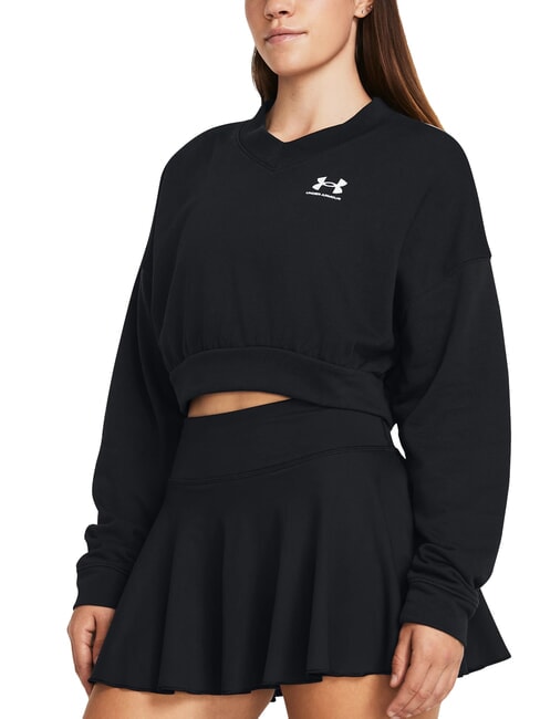 UNDER ARMOUR RIVAL TERRY Camisa de entrenamiento negro - Sudaderas de mujer