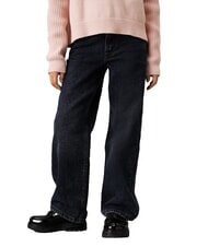 CALVIN KLEIN CK KIDS Vaqueros de corte relajado para ni&ntilde;a azul negro r&iacute;gido - pantalones para ni&ntilde;os - 1