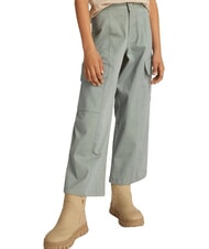 CALVIN KLEIN CK KIDS Pantalones cargo de algod&oacute;n para ni&ntilde;as verde meteorito - pantalones para ni&ntilde;os - 1