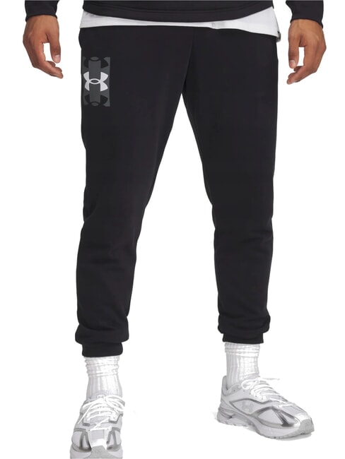 UNDER ARMOUR RIVAL TERRY Pantalones deportivos negro - Trajes deportivos para hombres