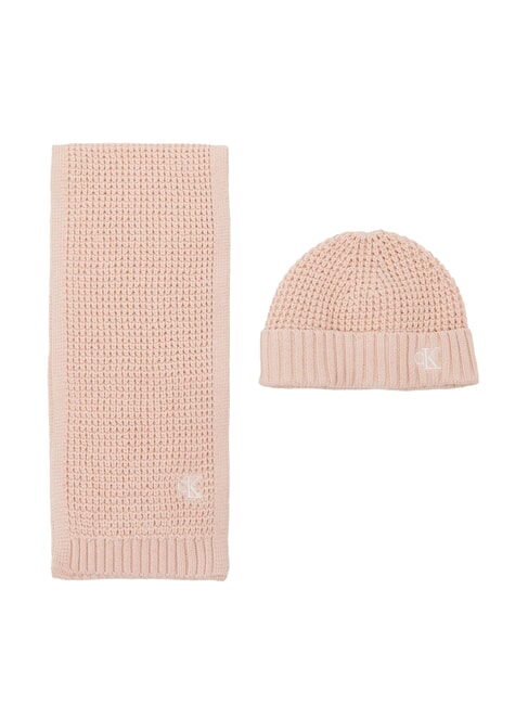 CALVIN KLEIN CK KIDS Conjunto de gorro y bufanda para bebé rubor de merengue - gorro bebe