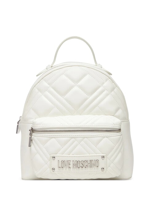 LOVE MOSCHINO QUILTED Mochila con bolsillo blanco - Bolsos Mujer