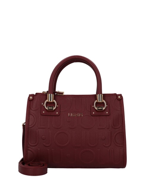 LIUJO MANHATTAN Bolso pequeño con logotipo en relieve vino tinto - Bolsos Mujer